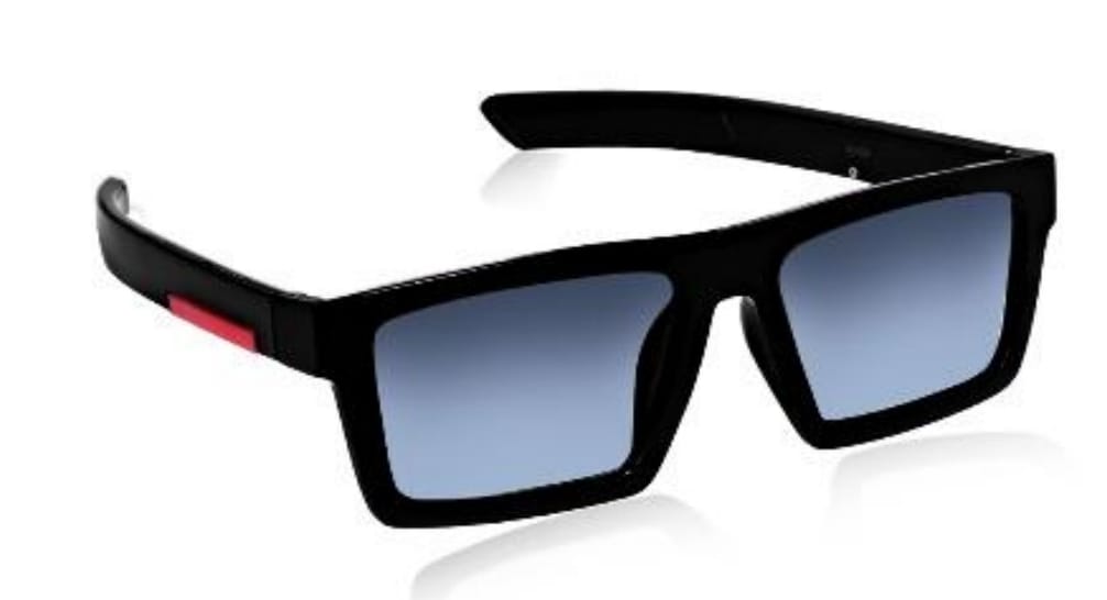 ClassiCove™  Unisex Polarized Fashion Sunglasses – Bold Black Frame with Blue Gradient Lenses