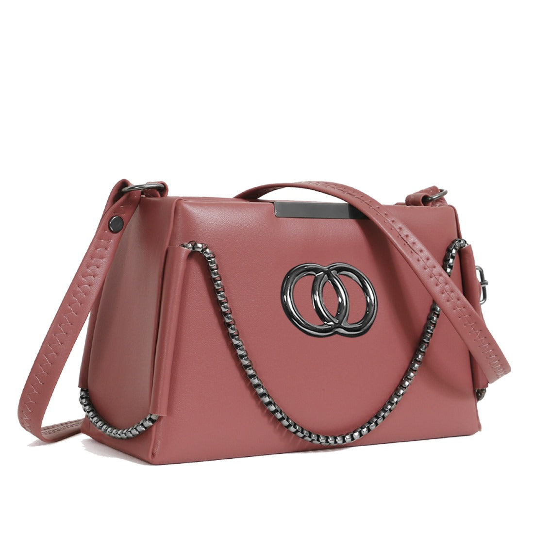 Classicove Stylish Pink Chain Shoulder Bag for Women Desi Hands