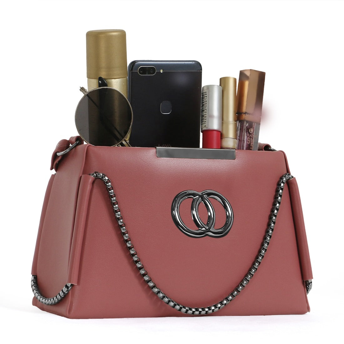 Classicove Stylish Pink Chain Shoulder Bag for Women Desi Hands