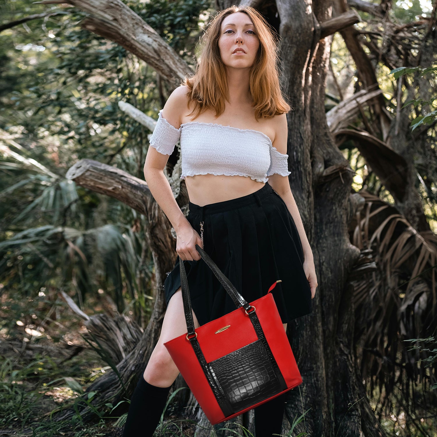 Classicove Red & Black Premium Tote Bag – Stylish Everyday Companion Desi Hands