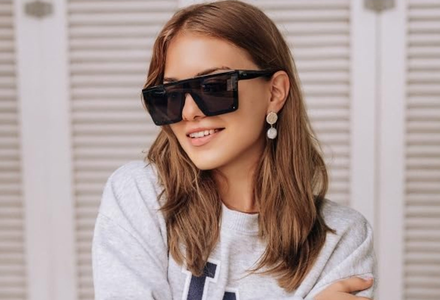 ClassiCove™ Shadow Luxe Square Sunglasses Brown