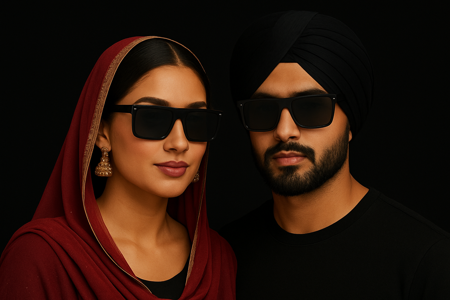 ClassiCove™ Shadow Luxe Square Sunglasses Black