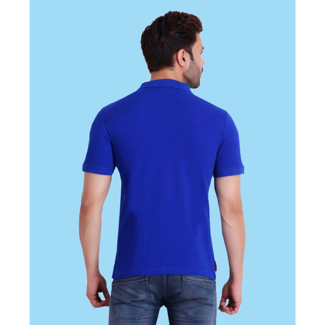 ClassiCove™ Royal Blue Premium Polycotton Round Neck Tee – 180 GSM