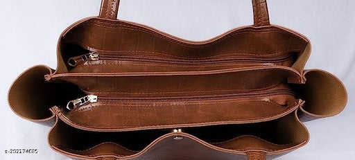 Classicove Elegant Brown Croc-Textured Tote Bag for Women Desi Hands